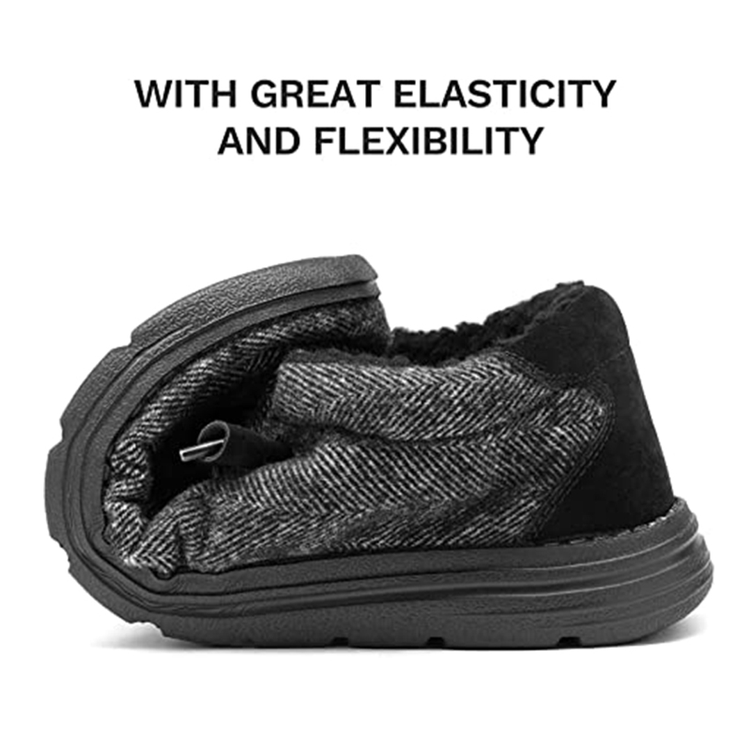 Men's Lightweight Faux Fur-Lined Slip-On Loafers