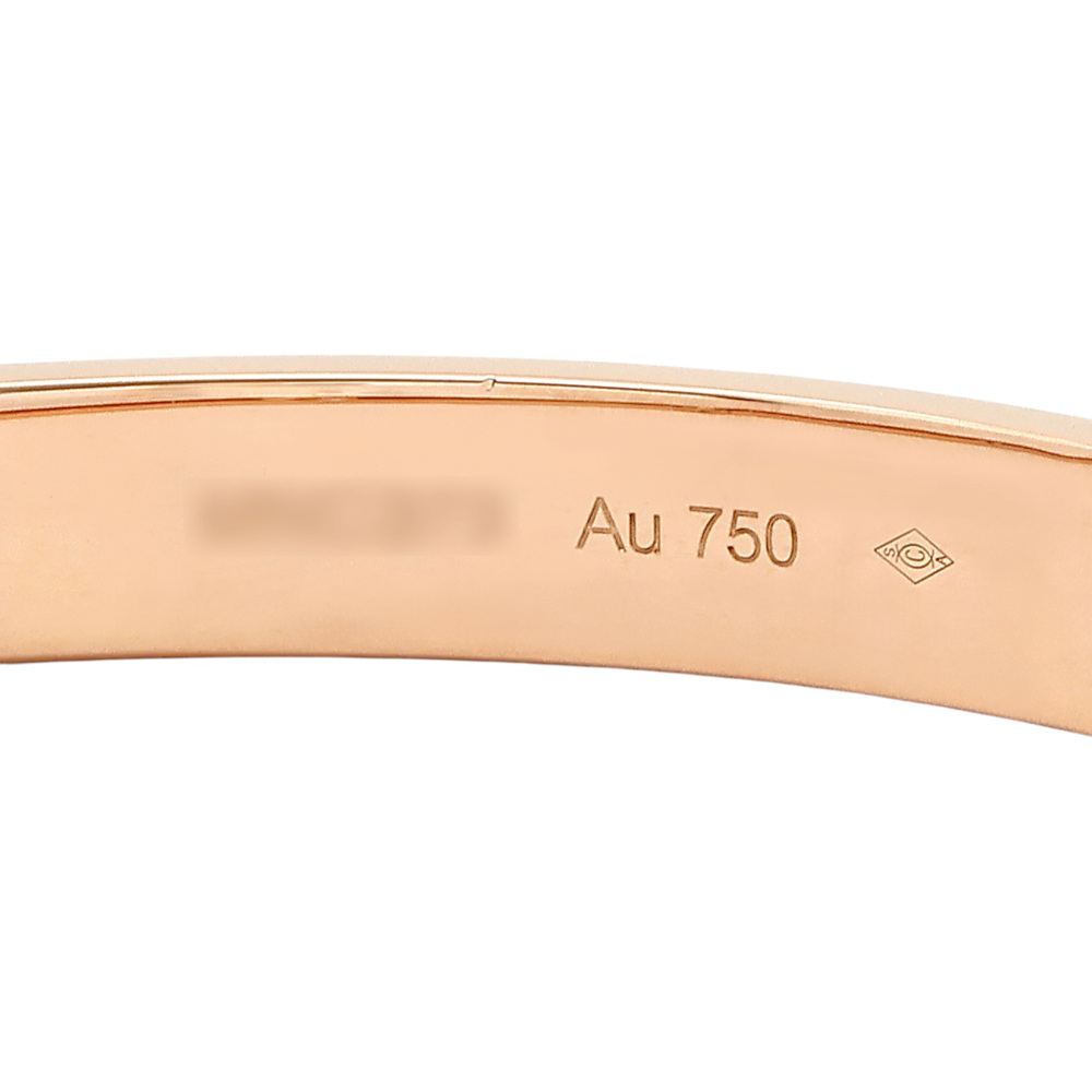 Cartier Love Classic Model Half Diamond Bracelet 18K Rose Gold B6036000