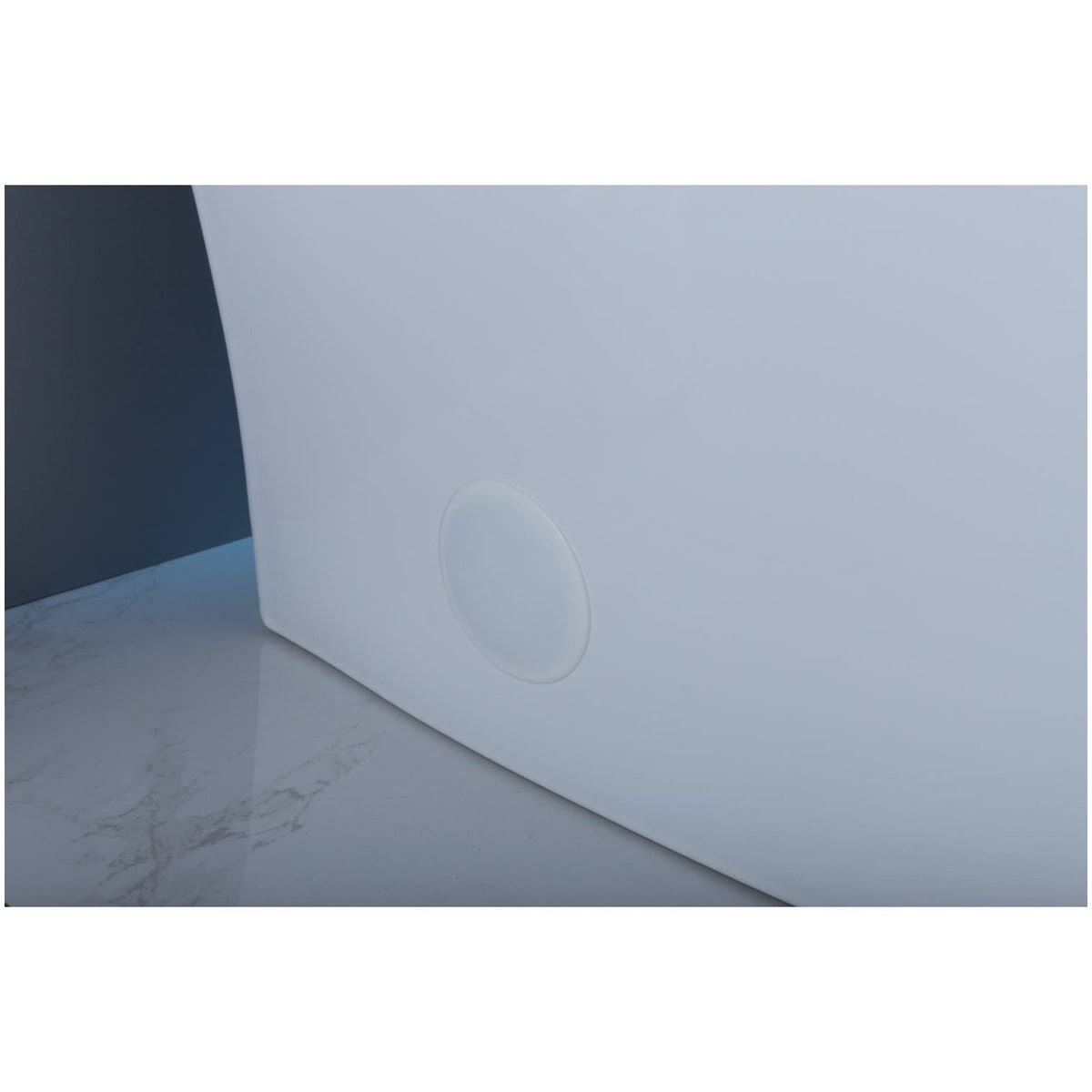 Kingston Brass Vtc2993 Courtyard One-Piece Siphonic 1.28 GPF Single Flush Elongated Toilet, White
