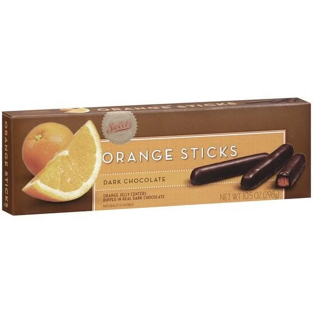 Sweet's Dark Chocolate Orange Sticks, 10.5 Oz. (Pack of 10)
