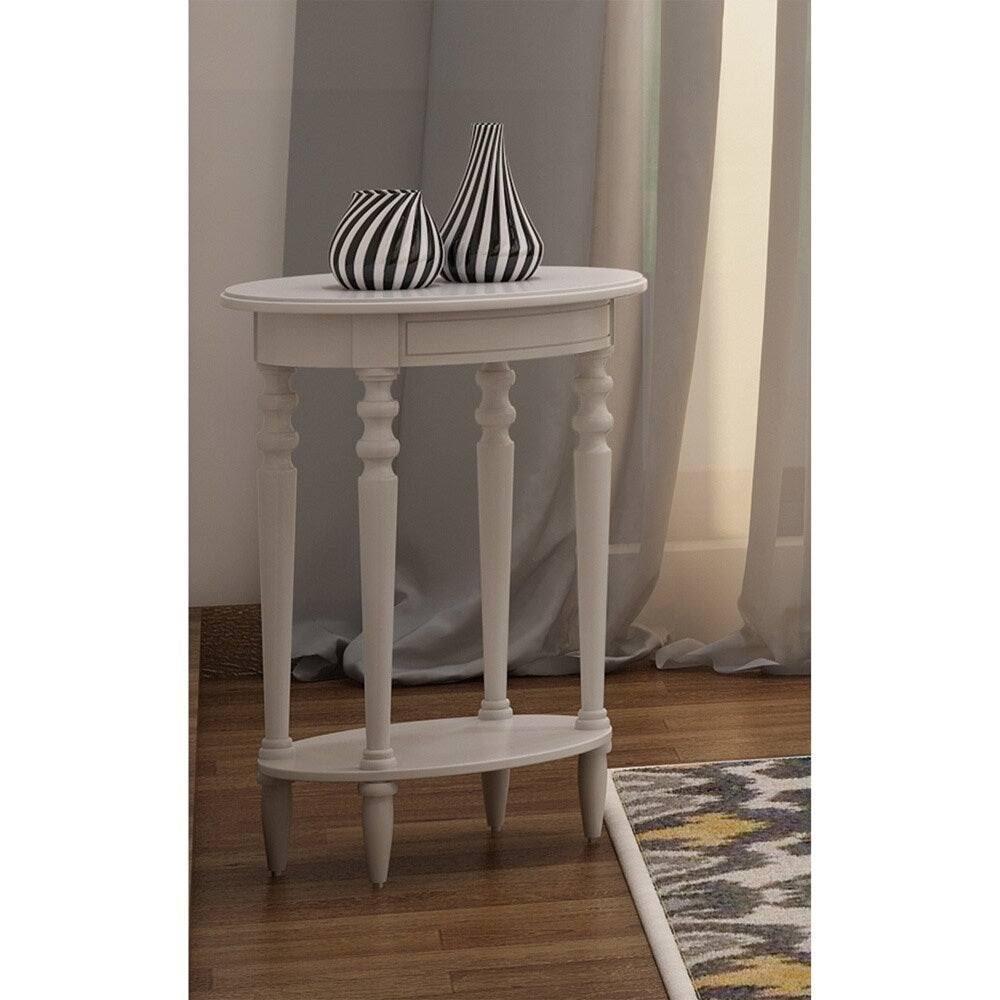 Decor Therapy Espresso Simplify Oval Accent Table