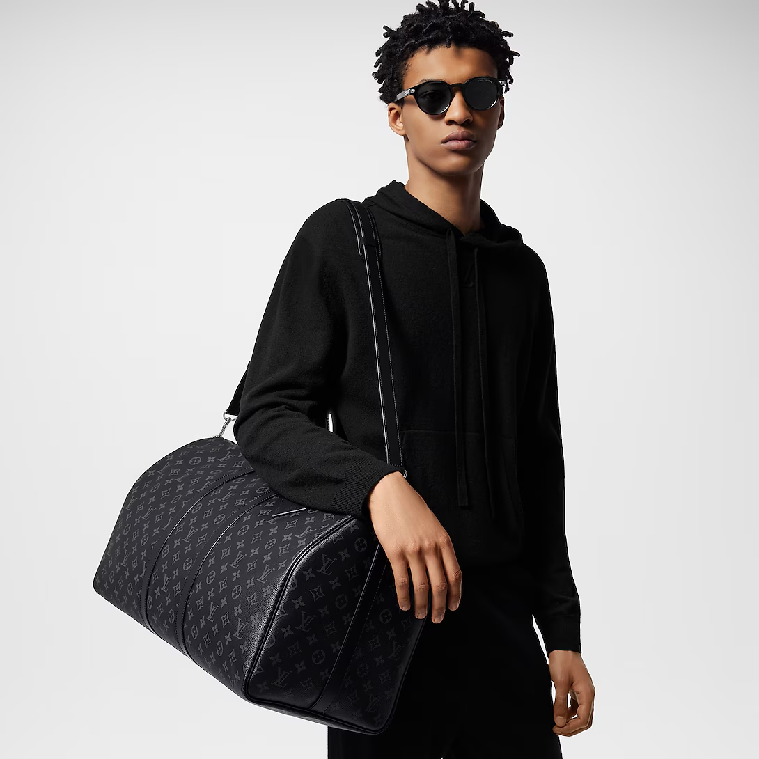 Louis Vuitton Keepall Bandouli Re 55 Monogram Eclipse 55cm M40605