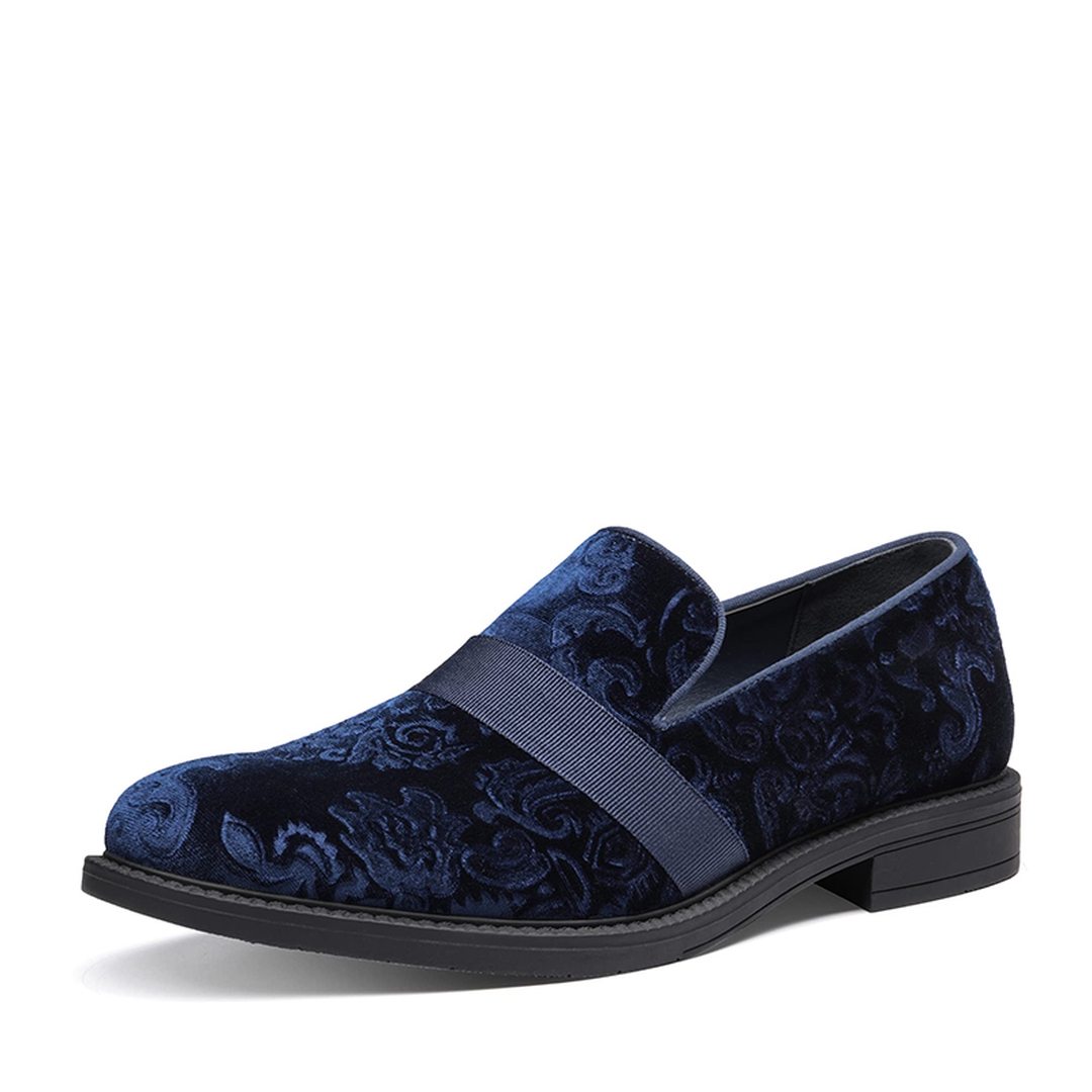 Men's Stylish Velvet Tuxedo Dress Shoes