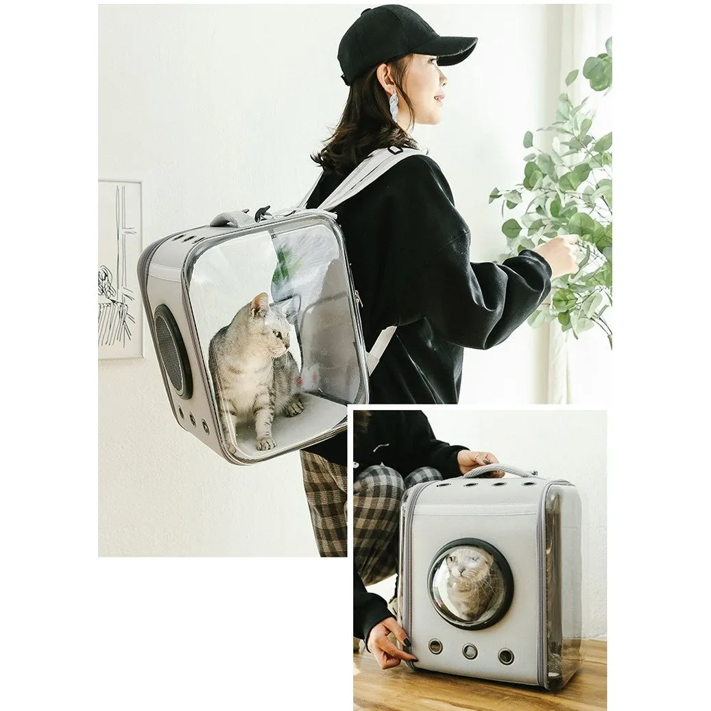 Large Pet Backpack Portable Space Capsule Breathable Window Cat Carrier