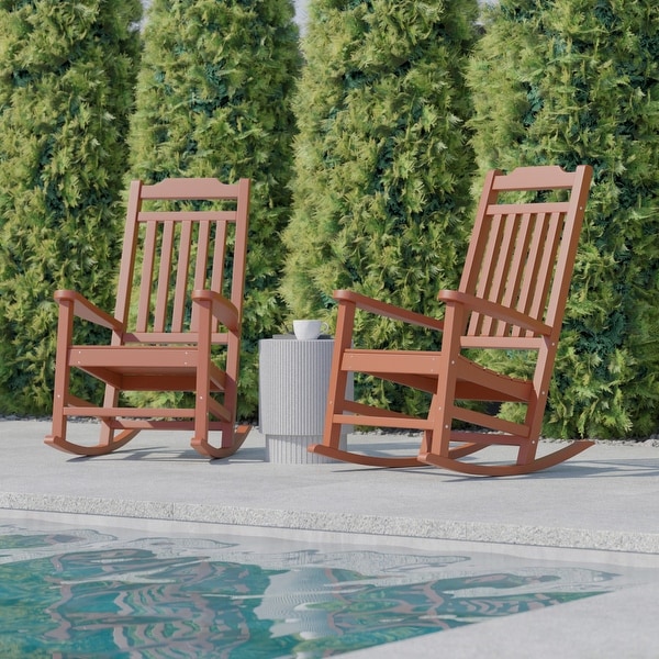 2 Pack AllWeather Faux Wood Rocking Chair