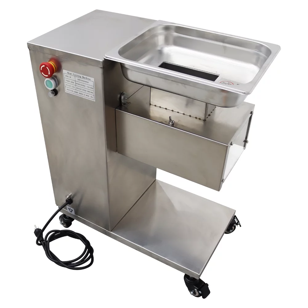 INTSUPERMAI Electric Meat Cutting Machine QE Meat Slicer Dicing Machine with 10mm Blade