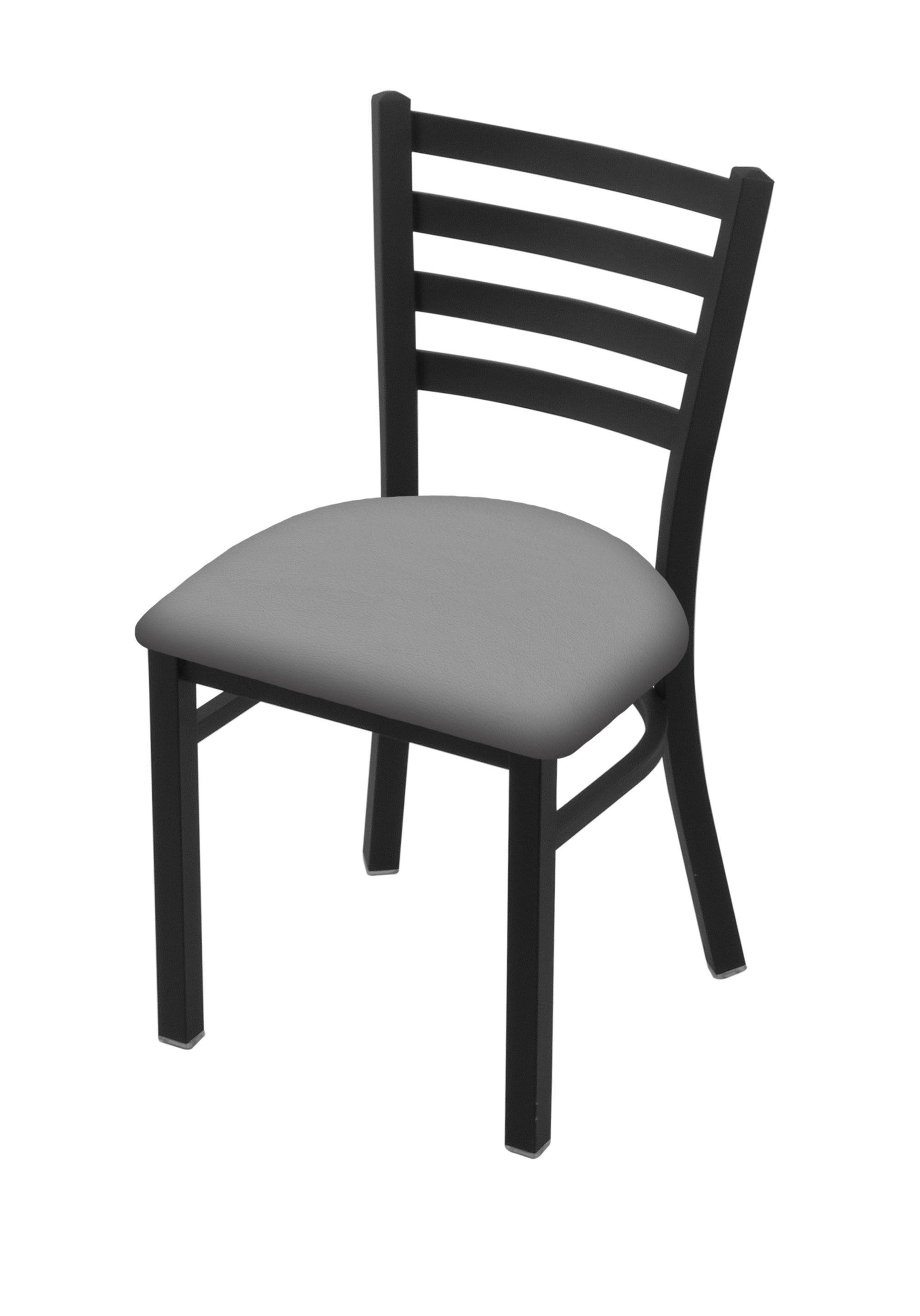 Holland Bar Stool 400 Jackie 18x22 Chair with Black Wrinkle Finish and Canter Iron Seat