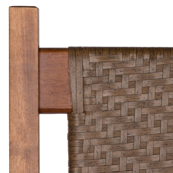 Hampton Genuine Hardwood Rocking Chair with WeatherResistant Woven Wicker Back (Set of 2)