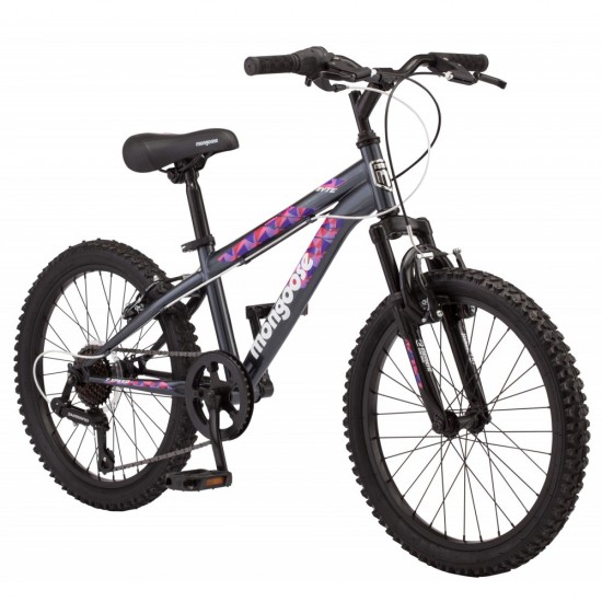 Mountain Bike, 20-inch wheels, 7 speeds, girls frame, ages 6 and up, Grey