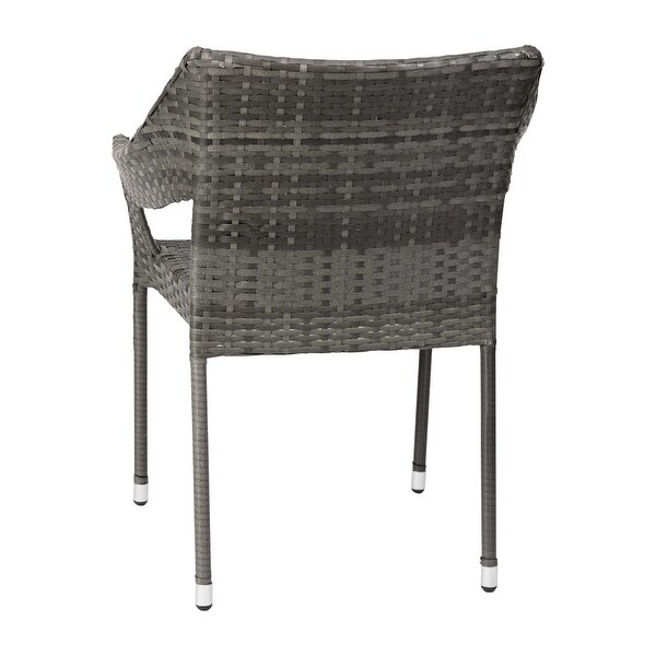 All Weather Commercial Grade PE Rattan Stacking Patio Chairs