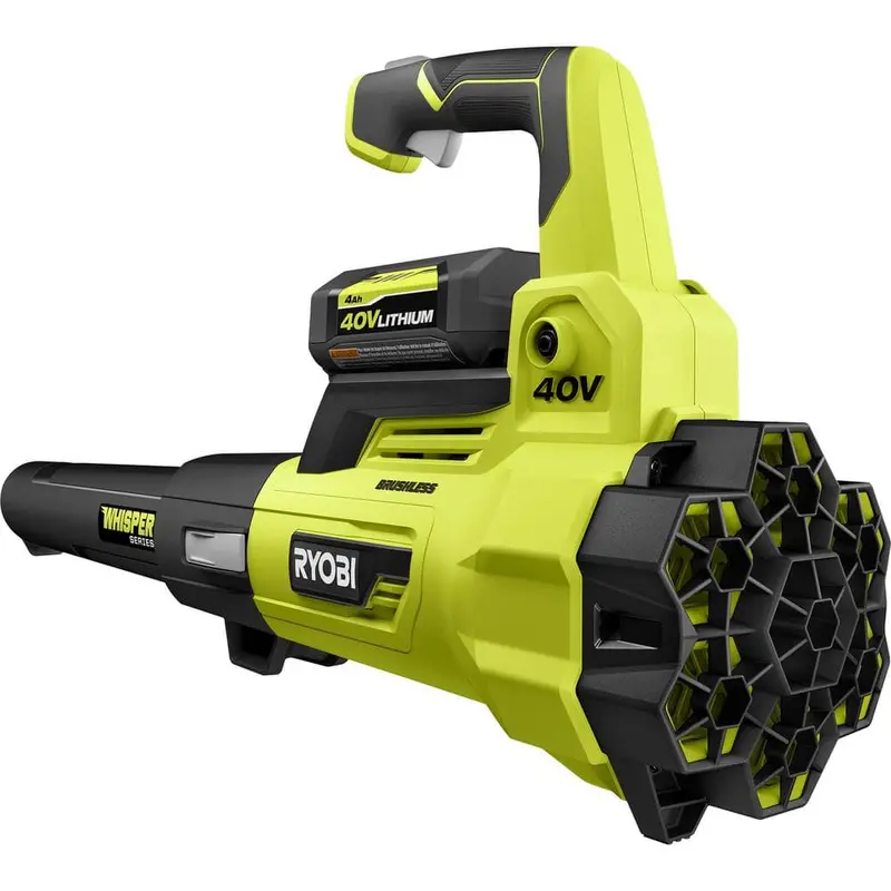 RYOBI RY40470 40V Brushless Jet Fan Blower – 125 MPH, 550 CFM, Includes 4.0Ah Battery & Charger
