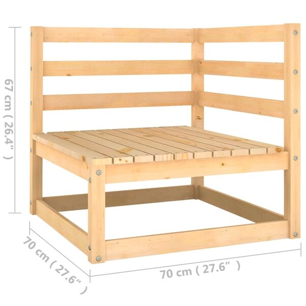 vidaXL Patio 2Seater Sofa with Cushions Solid Wood Pine