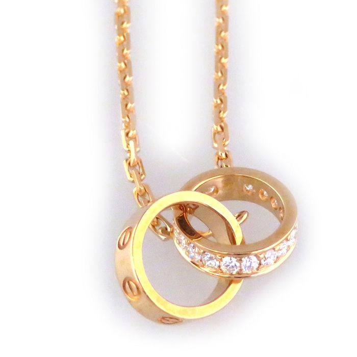 Cartier Love Baby Necklace 18K Rose Gold Diamond