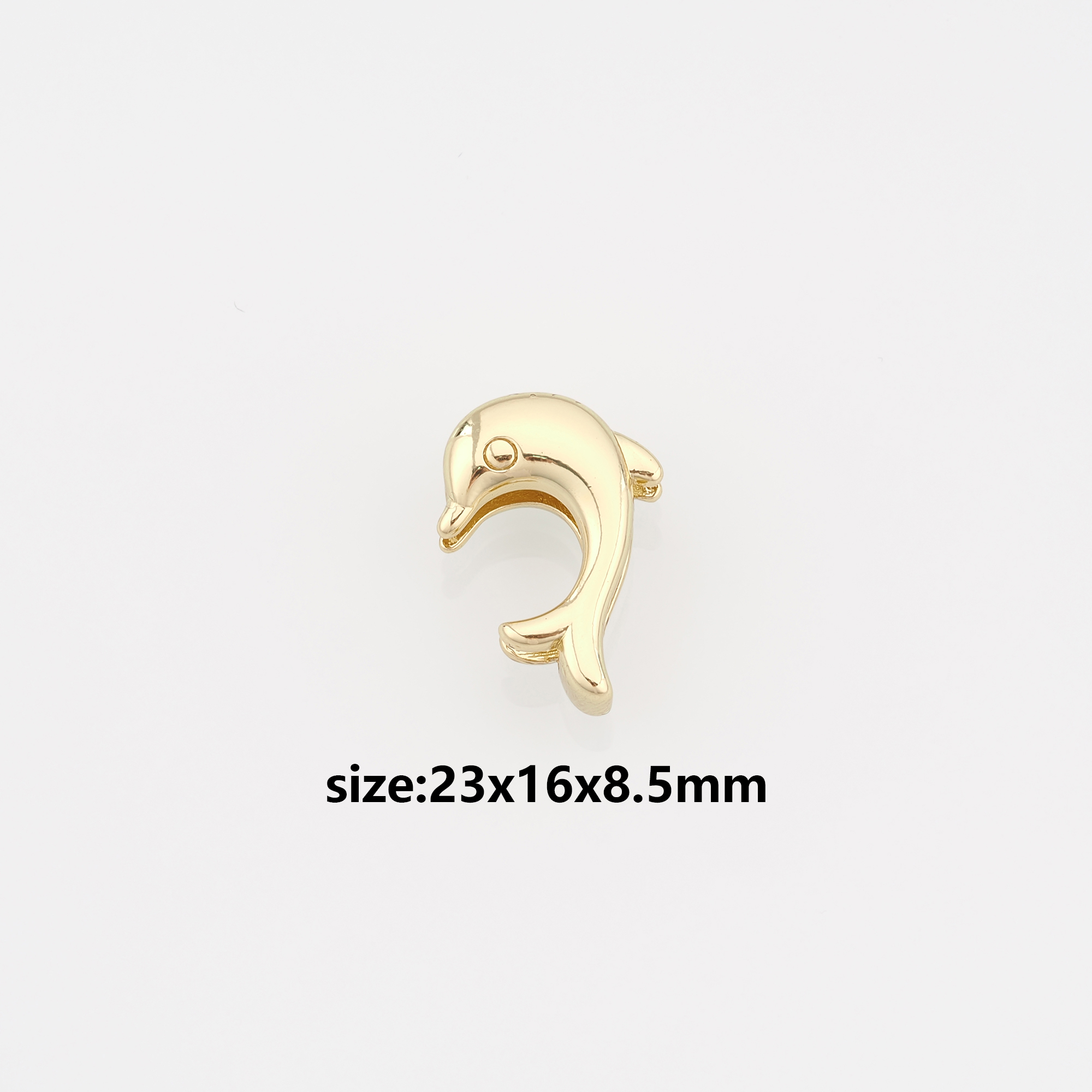 18K Gold Filled Fish Spacer Beads,Dolphin Beads,Fish Bead for Bracelet Jewelry Necklace Making Supply