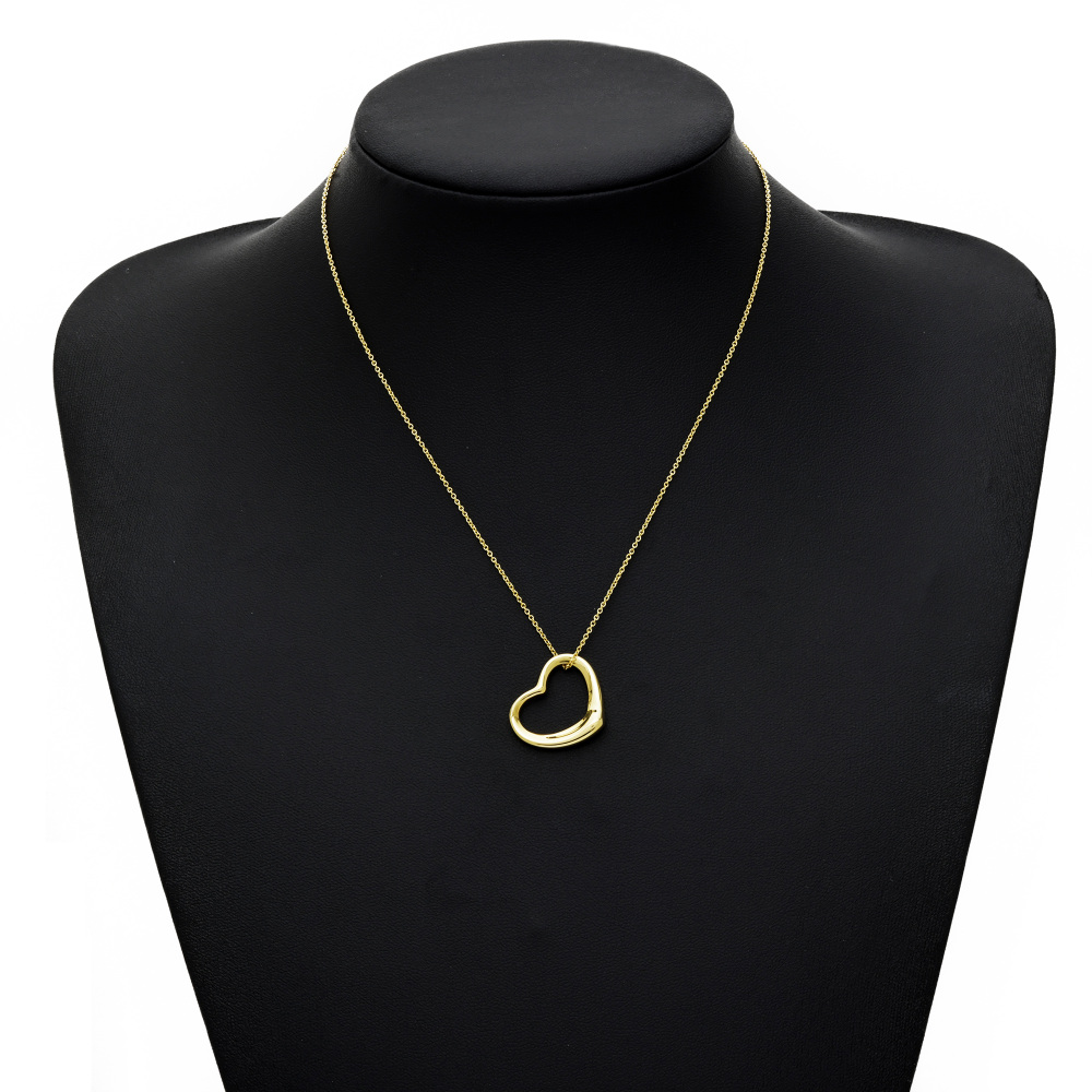 Tiffany & Co. Open Heart Necklace 18K Yellow Gold