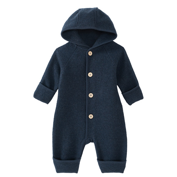 Topomini Pure Collection Newborn Wollwalk-Overall mit Umschlagbündchen