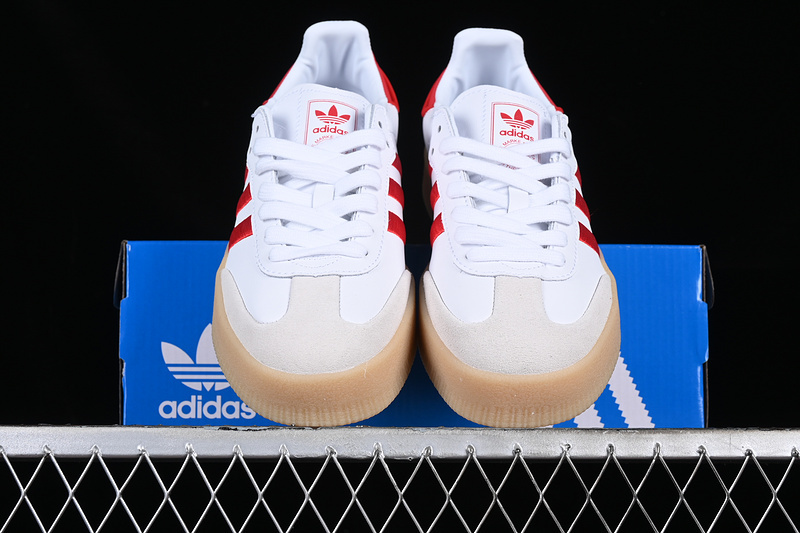 Adidas Samba Vegan White/Red/Brown ID0438