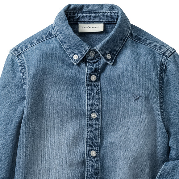 Jonas Nielsen Jungen Jeanshemd mit Button-down-Kragen