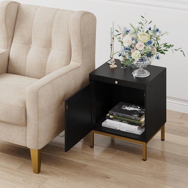 2Pcs Classic Wood Grain Pattern Side End Table