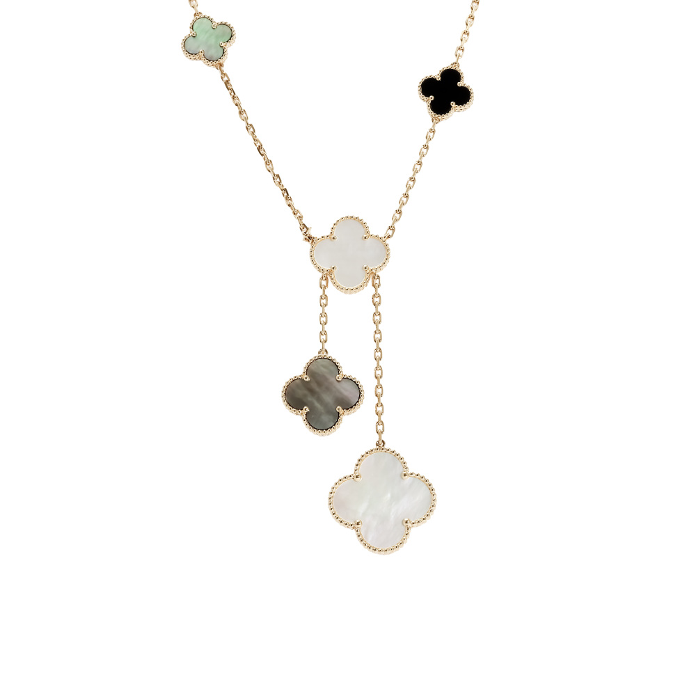 Van Cleef & Arpels Magic Alhambra 6 Motifs Necklace 18K Yellow Gold VCARD79200