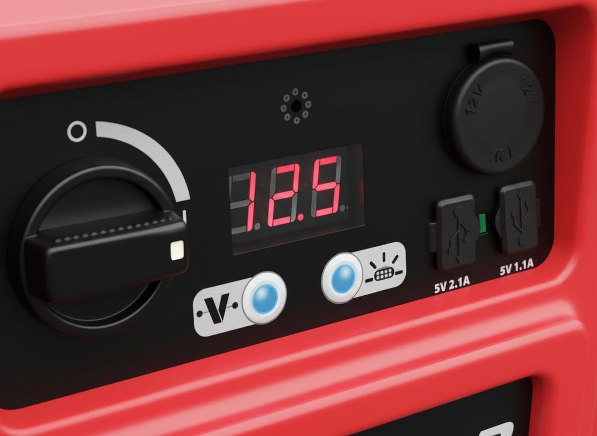 1700 Peak Amp Premium 12 Volt Jump Starter – Red