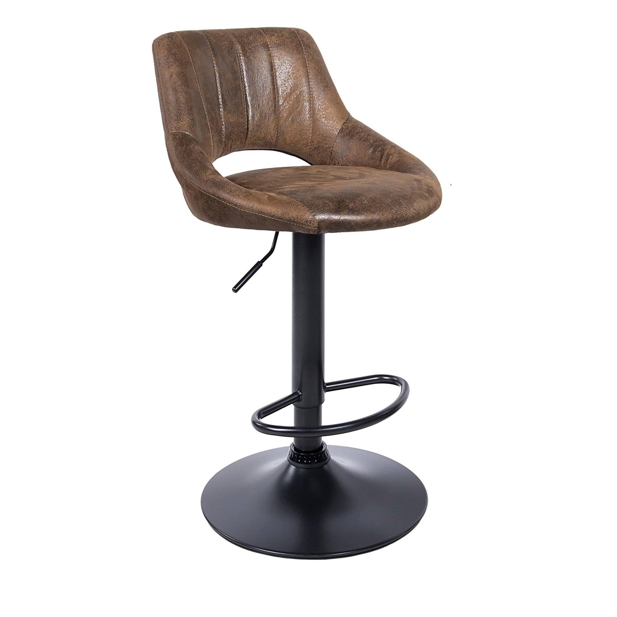 Art Leon Retro Adjustable Swivel Barstool (Set of 2) - Grey