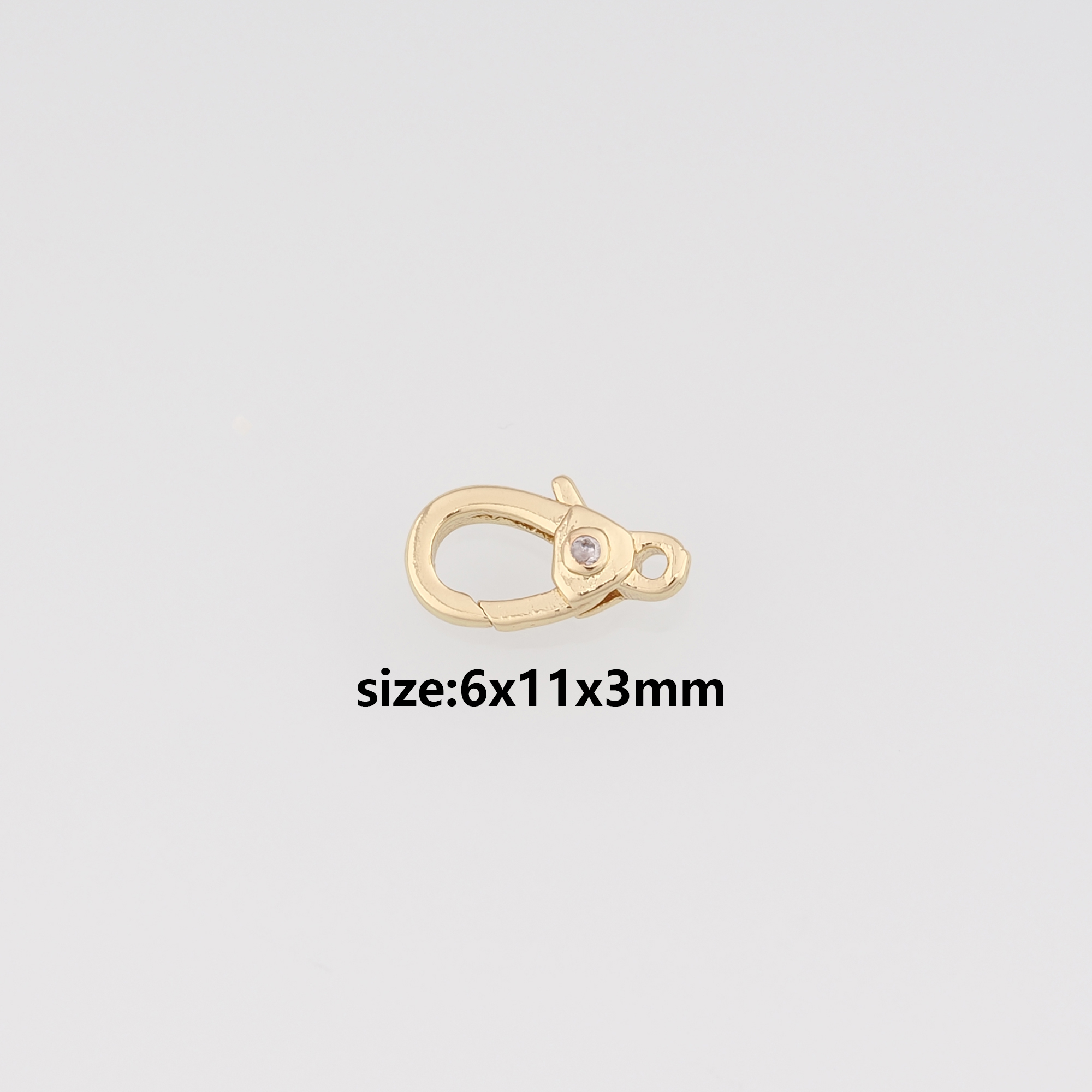 18K Gold Filled Lobster Claw Clasp,Lobster Clasp Lock,Spring Buckle for DIY Jewelry Necklace Bracelet