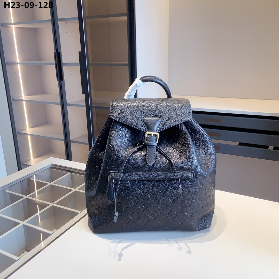 Louis Vuitton Montsouris Backpack Empreinte Black 32Cm