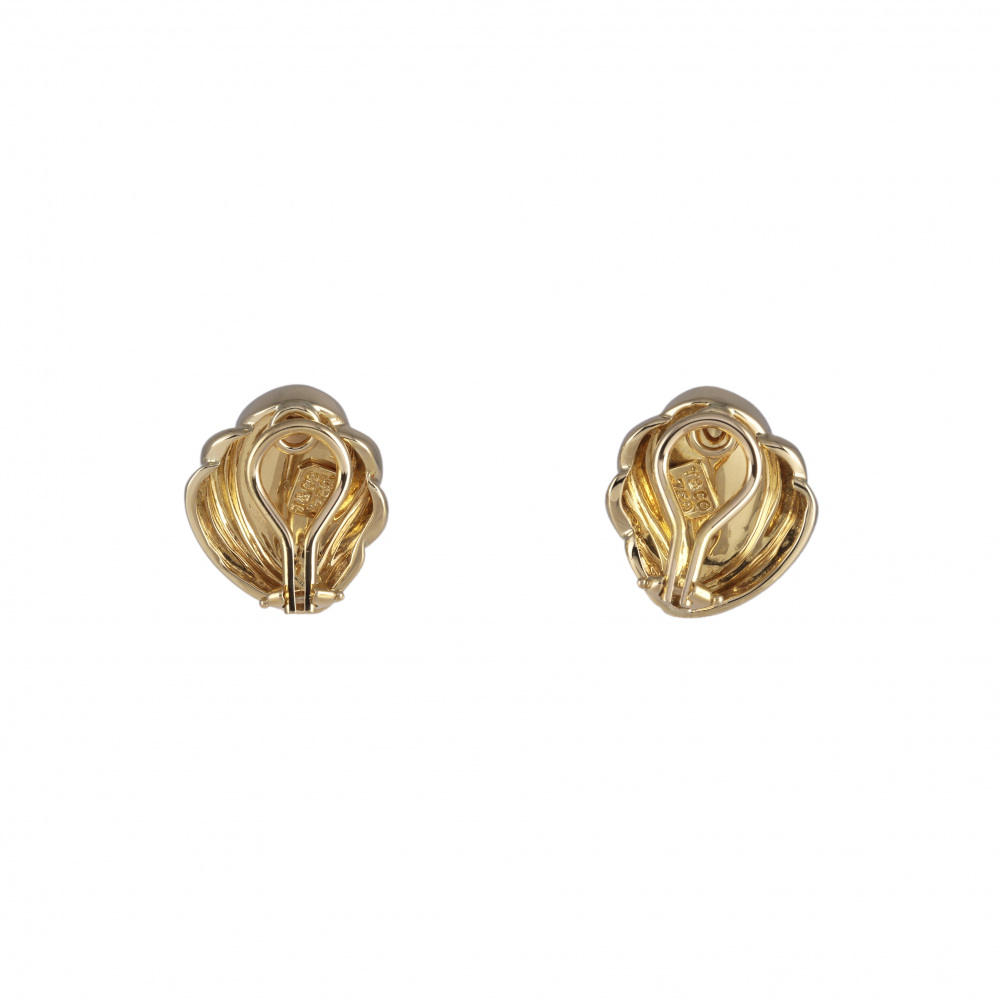 Tiffany & Co. Tiffany Shell Motif K18YG Yellow Gold Earrings