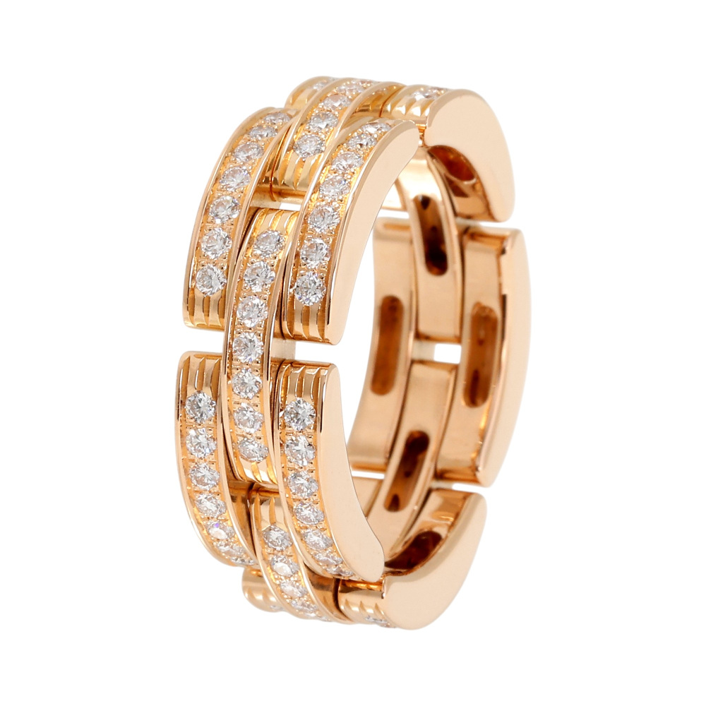 Cartier Mayon Pantale Ring 18K Rose Gold Diamond N4749100