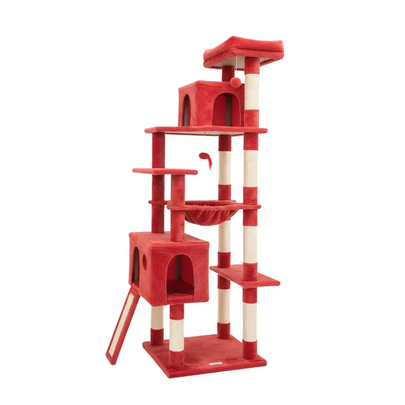 Step-Style Cat Tower – Caves, Scratching Posts, and Graduated Climbing Levels