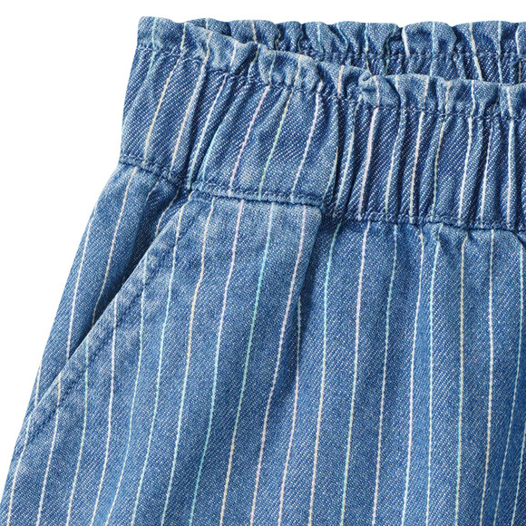 Famy Mädchen Jeansshorts mit Streifen