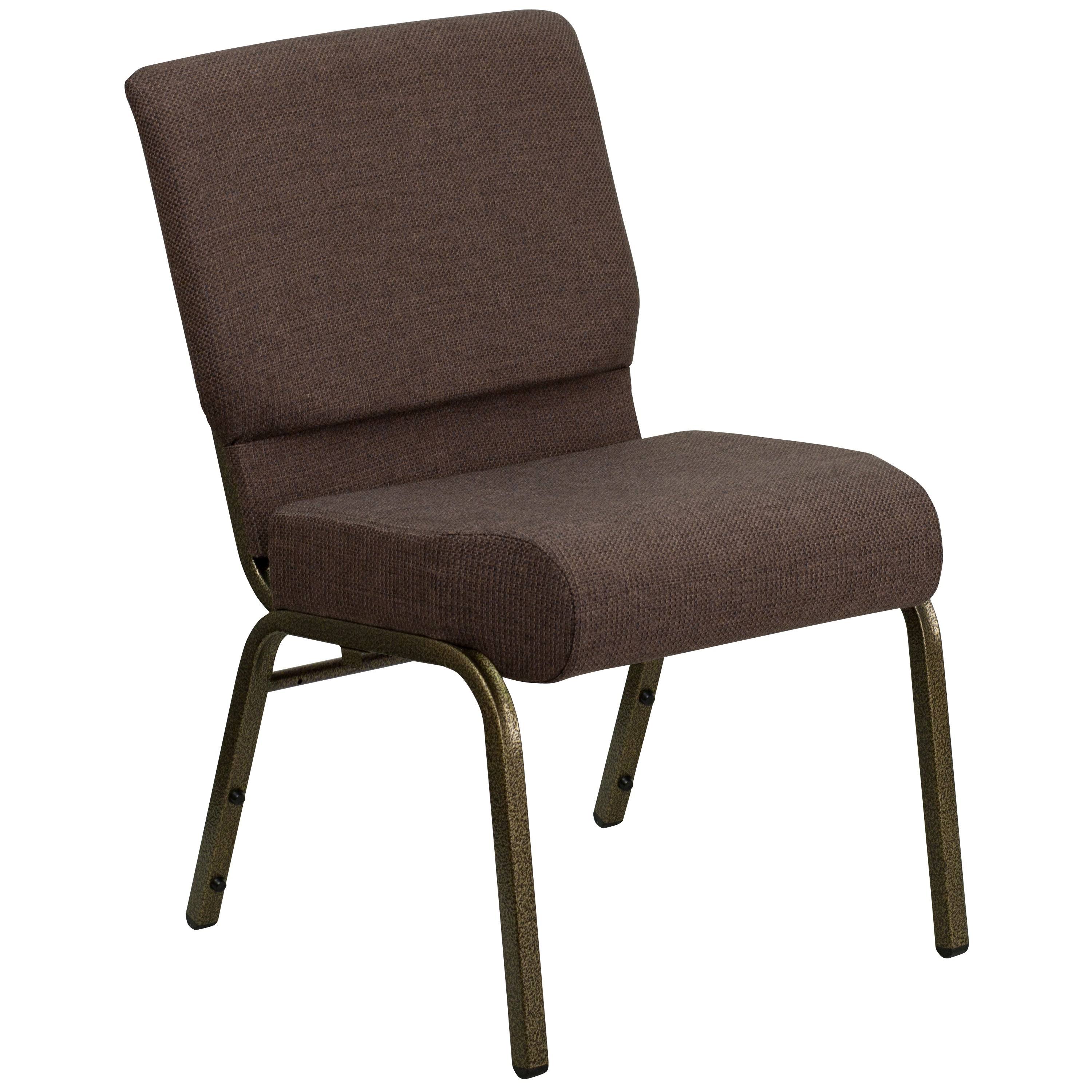 Lancaster Home Hercules Series Vein Frame 21-Inch Extra Widefabric Stacking Church Chair with 4-Inch Thick Seat, Blue
