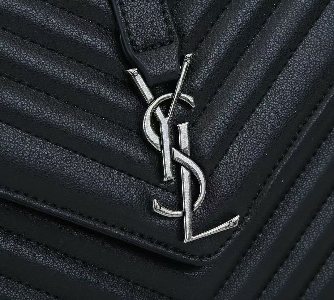 Saint Laurent College Large Chain Bag Black 32Cm