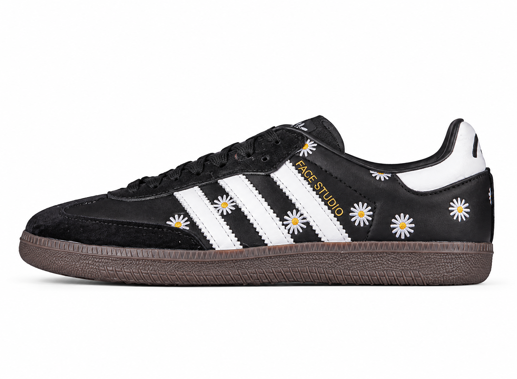Atmos X Face X Adidas Samba Og Embroidered Daisies Core Black/Cloud White/Gold Foil H03848