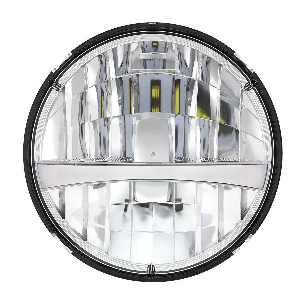 United Pacific 31458 7 inch High Power LED Headlight with Turn Signal u0026 Amber Position Light Bar