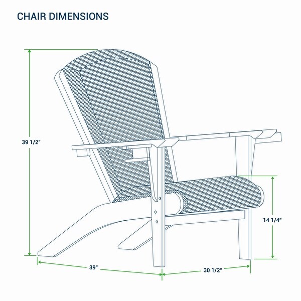Cambridge Casual Auburn Upholstered Teak Adirondack Chair with Ottoman