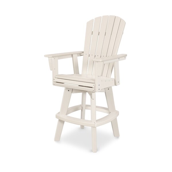 POLYWOOD Nautical Adirondack Swivel Bar Chair