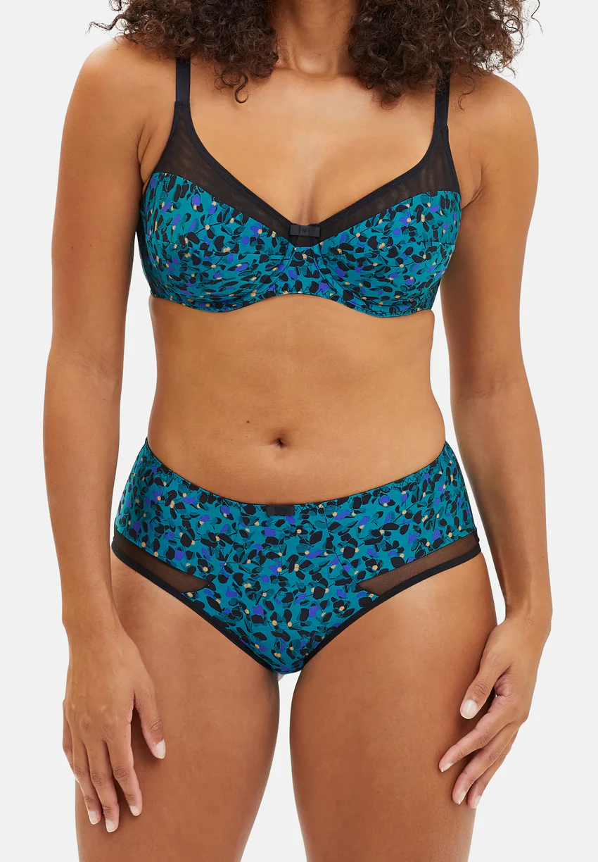 Soutien-gorge emboîtant Complice Imprimé Floral Bleu Émeraude