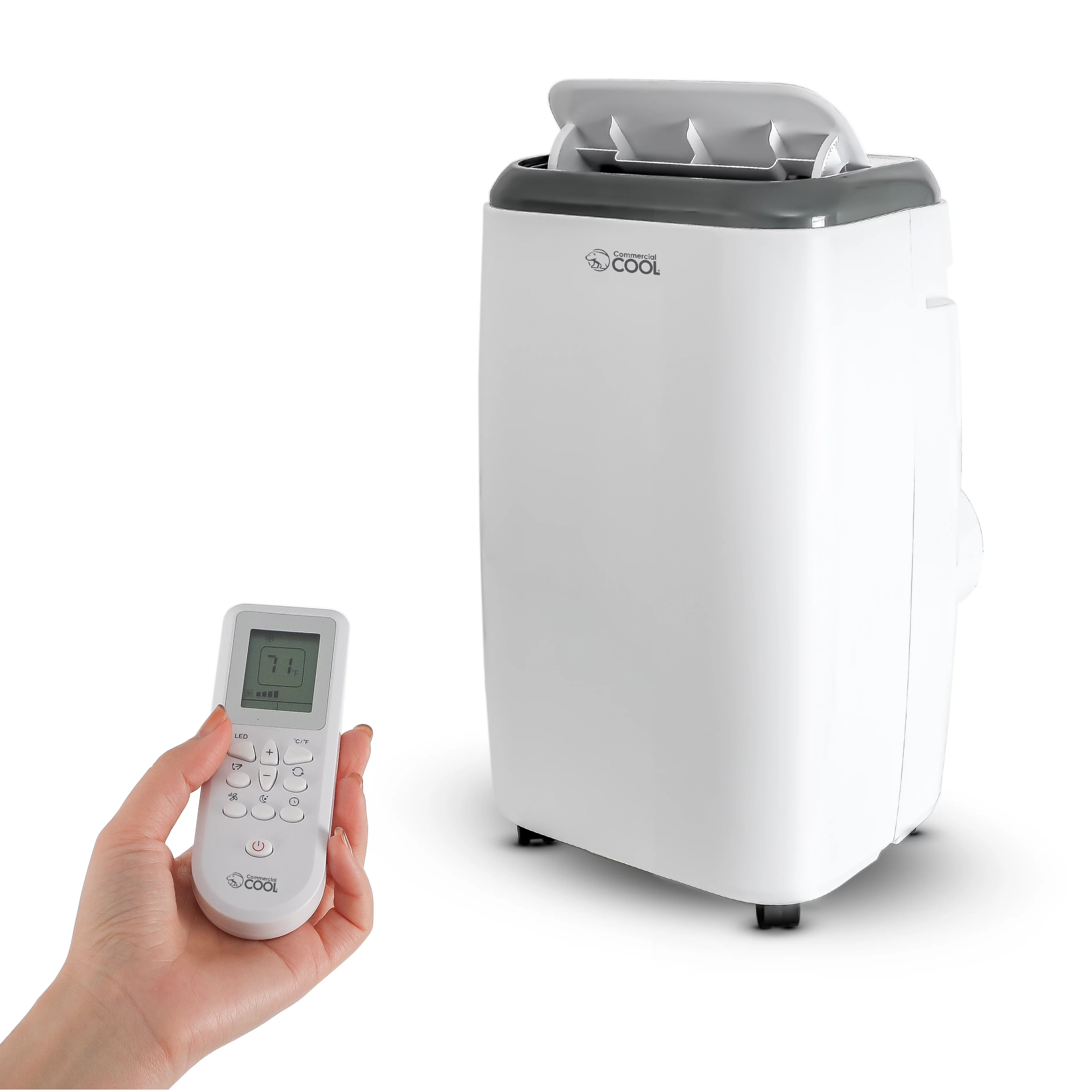 Commercial Cool CPT08WB 8,000 BTU SACC/CEC (12,000 BTU ASHRAE) Portable Air Conditioner with Remote Control, White
