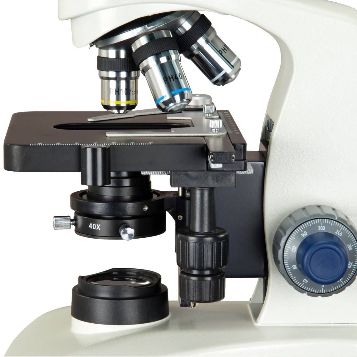 OMAX 40X-2000X Built-in 3MP Camera Binocular Compound Siedentopf LED Microscope with Phase Contrast Kit