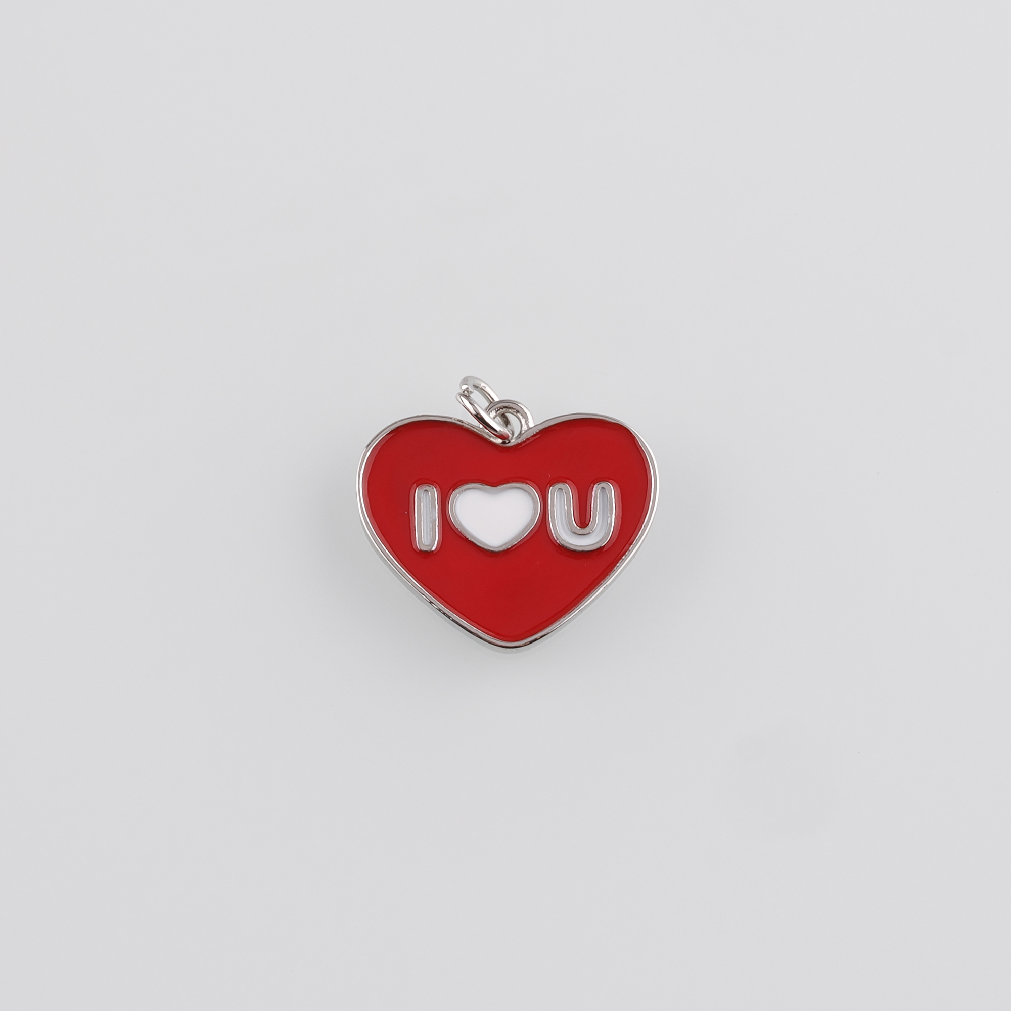 18K Gold Filled Heart Pendant,Enamel Heart Charm Earrings Necklace for DIY Jewelry Making Supply
