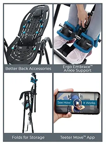 Teeter EP-560 LTD Inversion Table – FDA-Registered, UL-Certified Back Pain Relief System