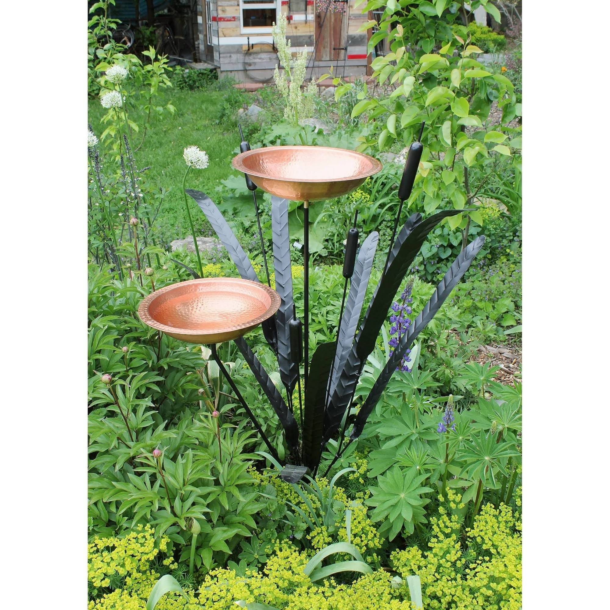 Achla Double Cattail Birdbath