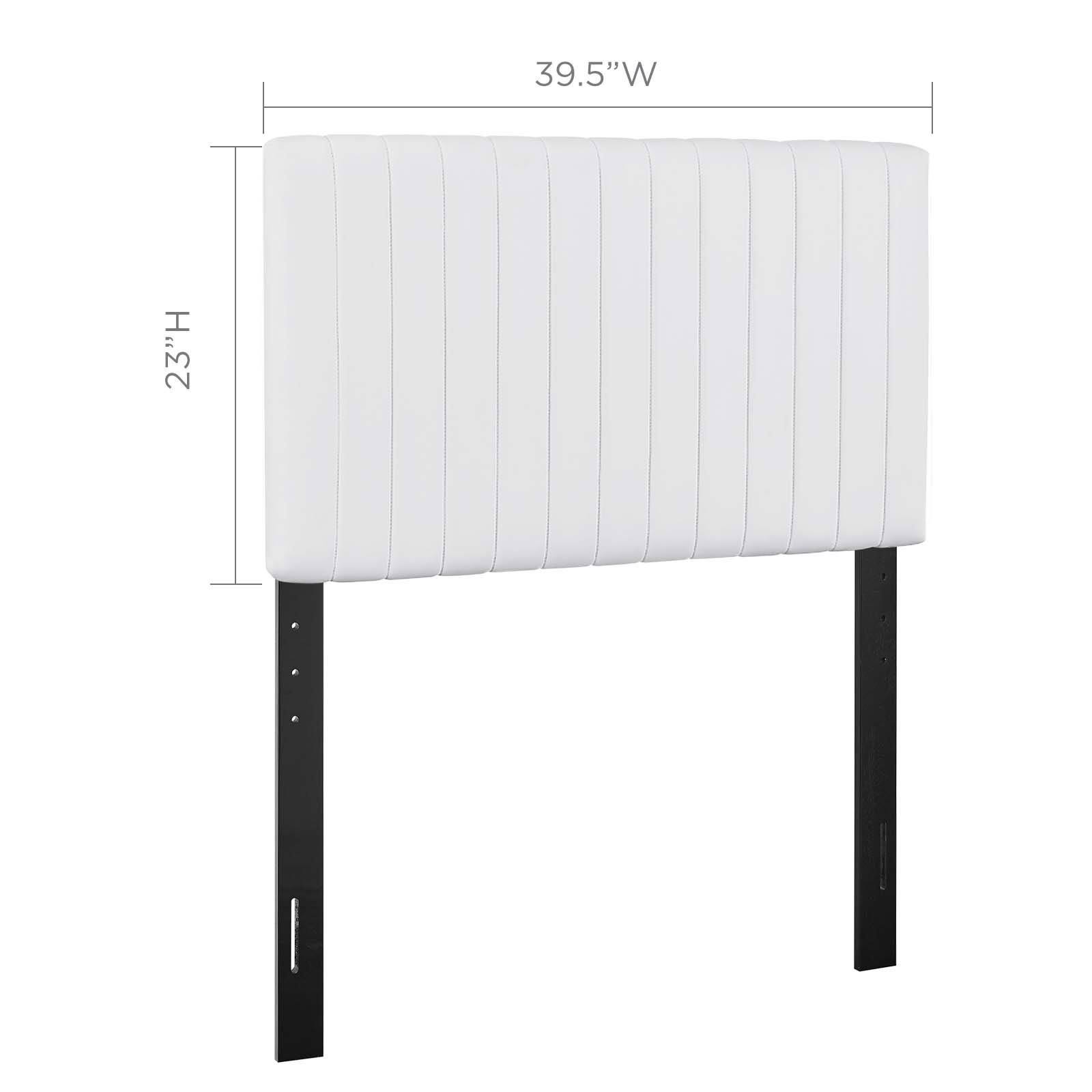 Modway Keira Twin Faux Leather Headboard - White