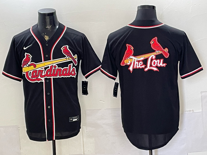 Men's St. Louis Cardinals Fashion Limited Black Out Jersey