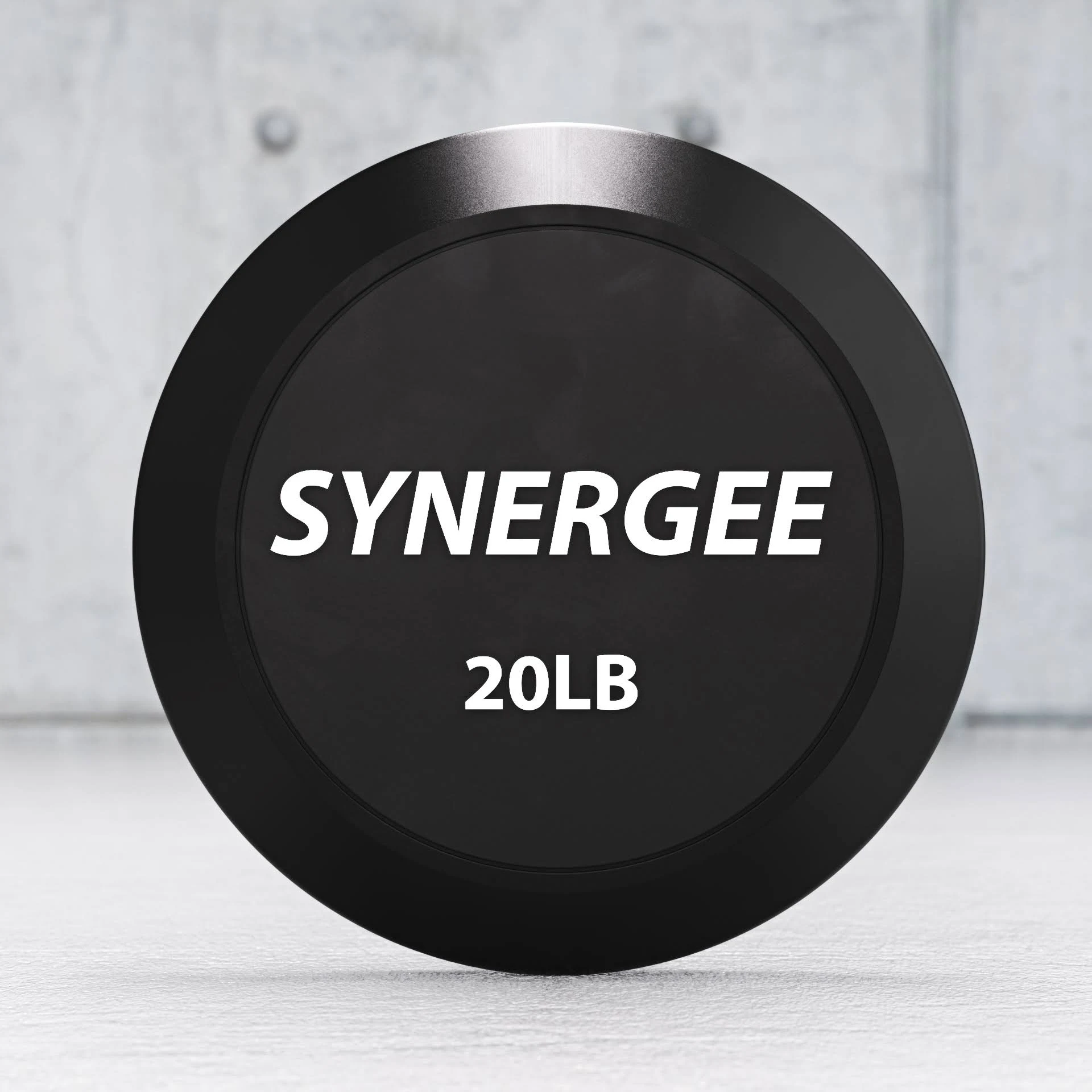 Synergee 20lb Fixed Easy Curl Bar Straight Steel Bar Rubber Weight.