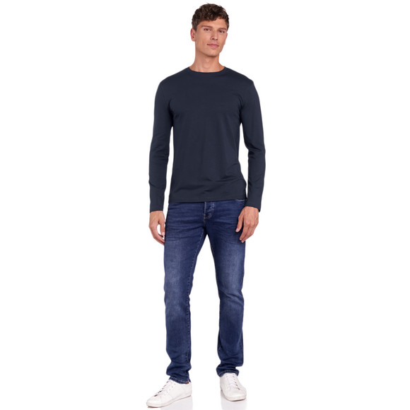 Famy 3 Herren Langarmshirts im Basic-Look