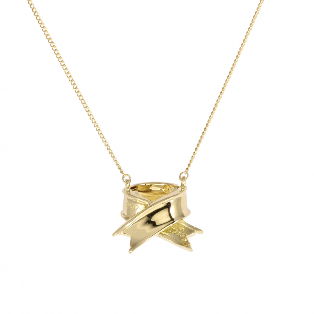 Tiffany & Co. Tiffany Ribbon K18YG Yellow Gold Necklace