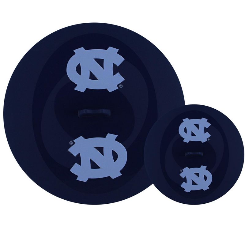 FanPans Team Logo Silicone Lid Set, 2 Pack - NCAA UNC Tar Heels